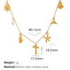 New Arrival Gold Boho Ocean Conch Starfish Shell Charm Necklace Stainless Steel A-Z Alphabet Initial Letter Beach Necklace Women