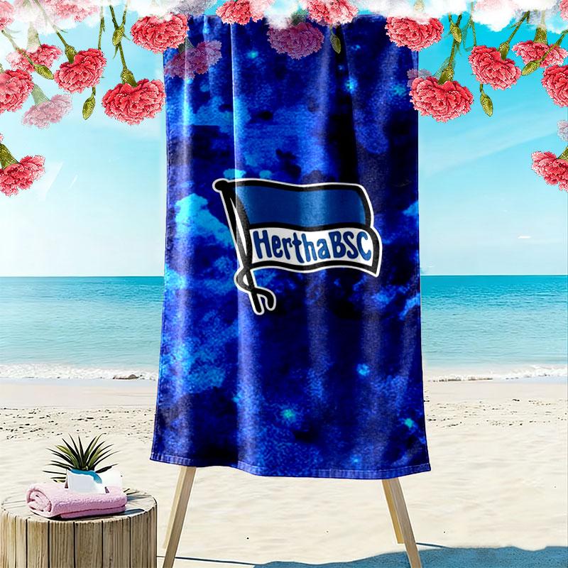 Hertha BSC Print Beach Towel, Large Soft Quick Dry Towel for Beach Camping Swimming