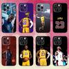 Basketball L-Lebron James 23 Handyhülle Für iPhone17,16,15,14,13,12,11 Plus,Pro Max Weiche Schwarze Hülle