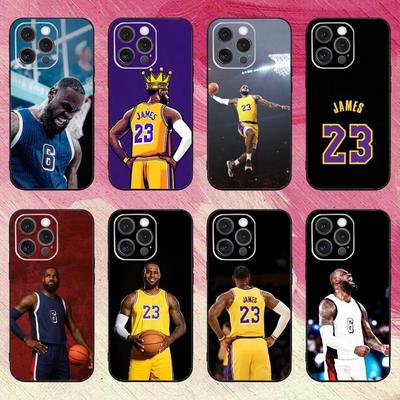 Basketball L-Lebron James 23 Phone Case  For iPhone17,16,15,14,13,12,11 Plus,Pro Max Soft Black Cover