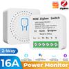 Tuya Zigbee/WiFi MiNi Smart Switch Relay With Power Monitor 16A 2-way Control Breaker Timer Work With Alexa Google Home Alice