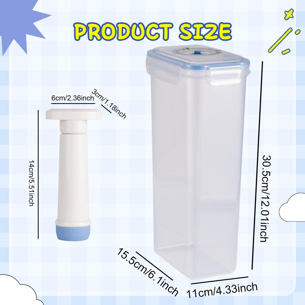 Vacuum Food Storage Box and Pump Fresh,With Date Dial Record Fridge Organizer Microwave Safe Fresh-Keeping Sealing Box