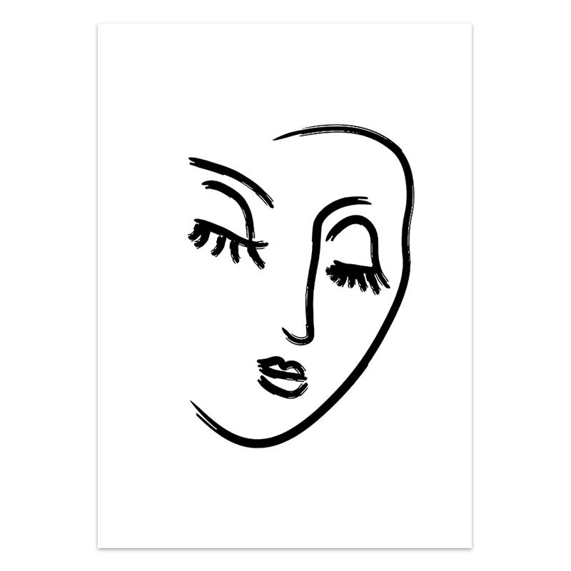Abstract Canvas Painting Henri Matisse Artwork Wall Art Prints Body Face Stick Figure Poster Modern Pictures for Room Home Decor