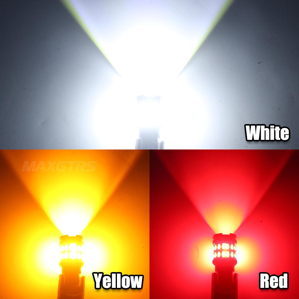 MAXGTRS 2PCS T15 W16W LED Canbus Error free Auto Bulbs 921 912 Backup Light Car Reverse Parking Xenon White