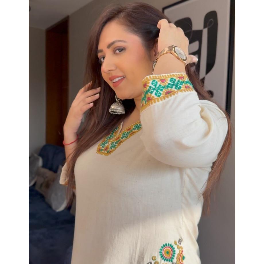 Bollywood Beautiful Cotton Flex Kurta Set Indian Designer Ethnic Kurti Pant Set