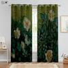 Oil Painting Art Print Curtains High Quality Blackout Heat Insulation Curtains Suitable For Bedroom Living Room Study Curtains