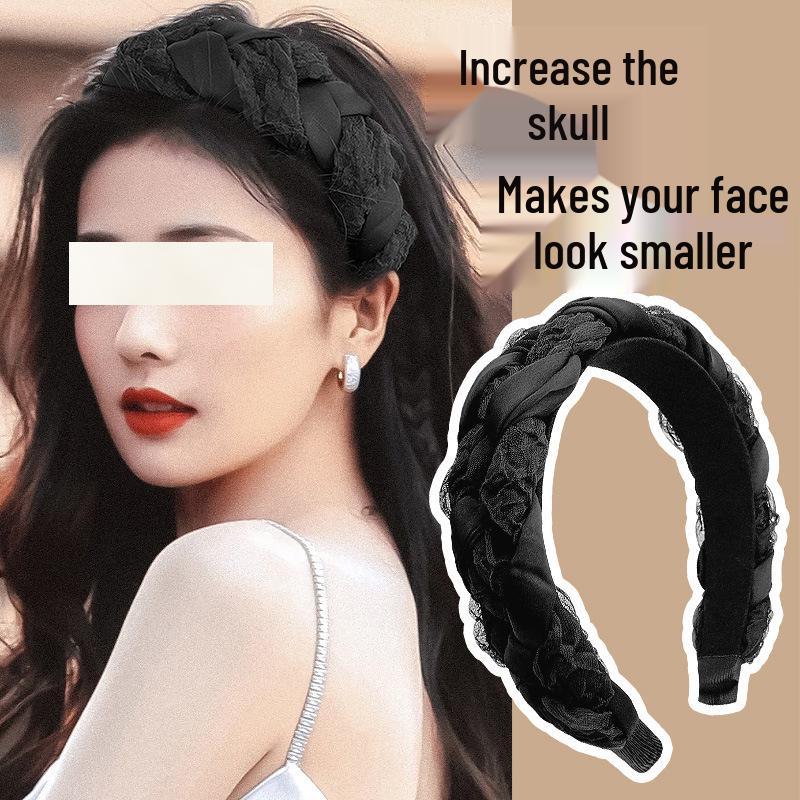 Candy Color Waffle Headband: High Crown, Advanced Face Wash Sponge, Wide Edge Hair Hoop for Early Spring.