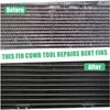 5pcs Air Conditioner Fin Cleaner Set 3 Different Condenser Fin Straightener 2 Different Condenser Brush Clean Set