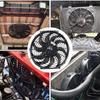 VVORHSBELL [High Airflow] Universal Electric Engine Cooling Fan, 12-inch Radiator, Push-Pull Type, 12V, Slim, Engine Cooling Radiator/Intercooler (12-