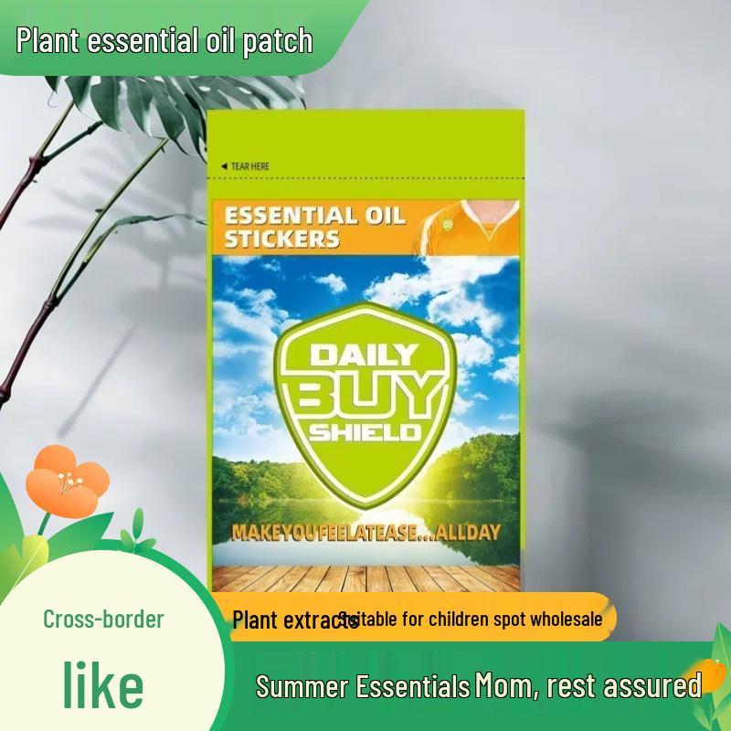 Citronella Essential Oil Mosquito Repellent Patches for Infants & Toddlers - Natural Mint and Plant-Based Protection