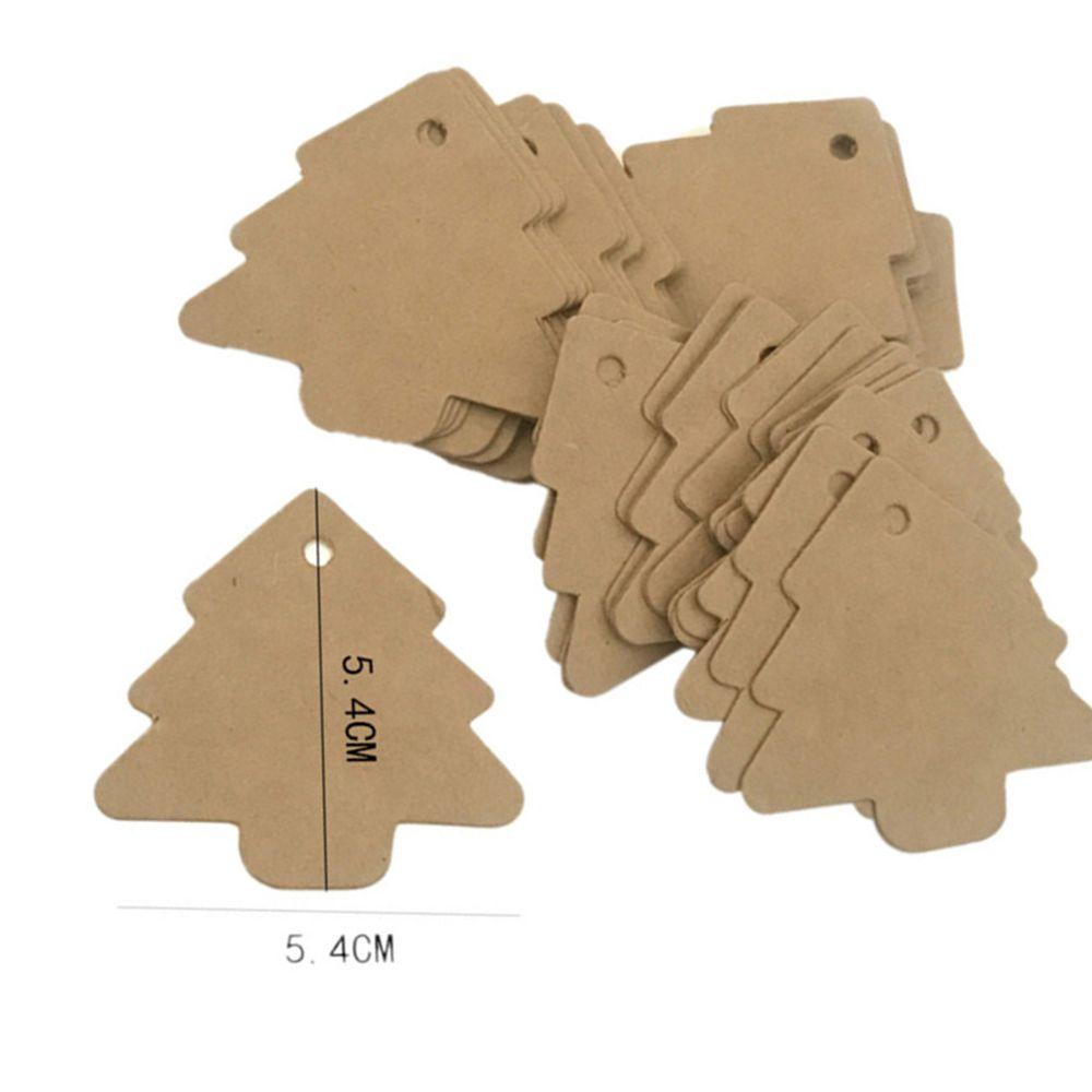 Kraft Cards Labels Paper Cards Gift Tags Christmas Tree Shape Hang Tag Christmas Party Decoration