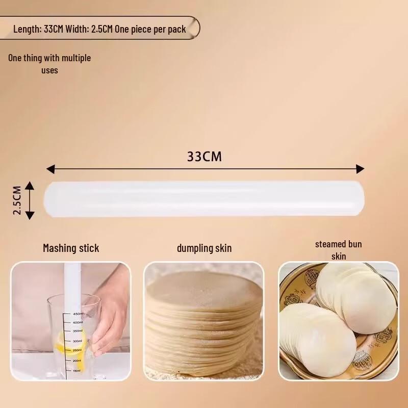 Thickened Food-Grade PP Non-Stick Rolling Pin
