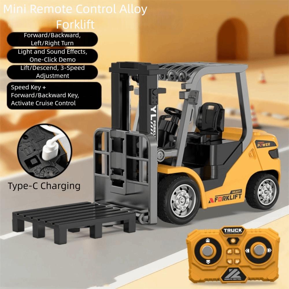Full Proportion Zinc Zinc Alloy Forklift Variable Speed Rc Forklift Forklift With Pallet  Desktop Toy