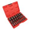 25PCS Screw Extractor Set Efficient Steel Easy Out Multi Spline Bolt Extractor Set for Power and Hand Tools