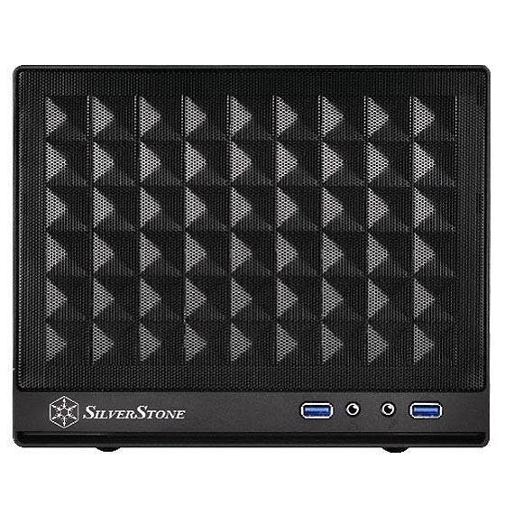 Silverstone sst-sg13b - sugo boîtier pc cube compact mini-itx, panneau frontal mesh, noir