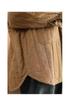 Women's Sand-Washed Linen Quilted Cotton Jacket with Large Pockets - Winter Mid-Length Style, Thickened and Warm.