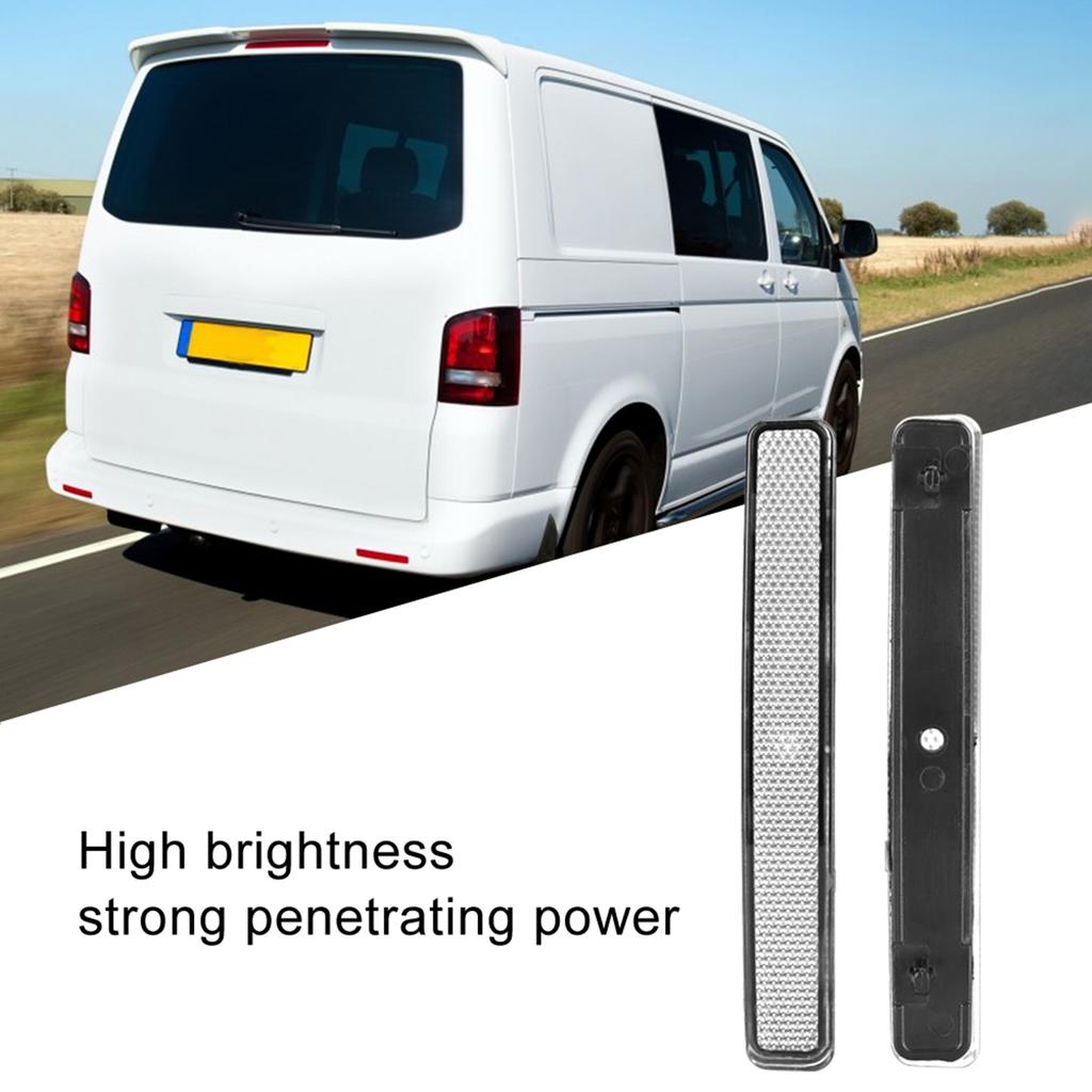 Par Bakre Støtfanger Reflektor Monteringslys Passer for T5 Transporter 20033011 7E0945105Hvit