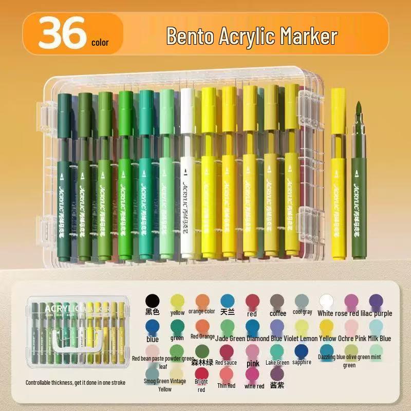 Washable Soft Tip Acrylic Marker for Kids - Layerable Watercolor Pen for Elementary Art