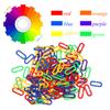 Kids Geometric Chain Linked Buckle Building Block Educational Toys Rainbow Connected Buckle Color Cognitive Educational Toys