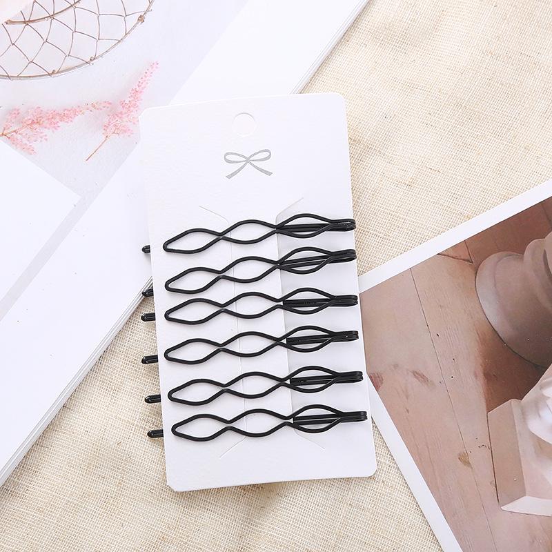 

Женская черная заколка для волос - челка в стиле знаменитости и боковой зажим