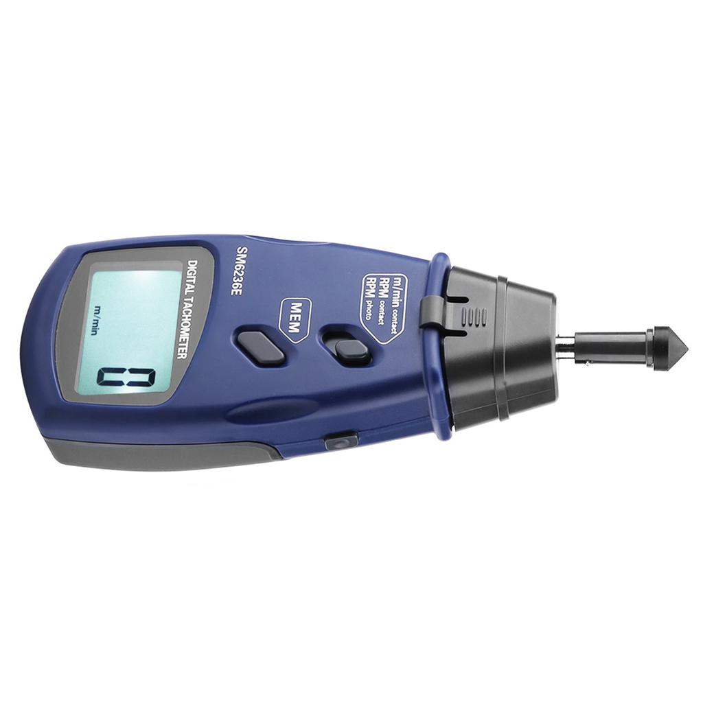 SM6236E Laser Contact Tachometer 5 Digits 18 Mm Digital LCD Tach Rotation Meter Tester