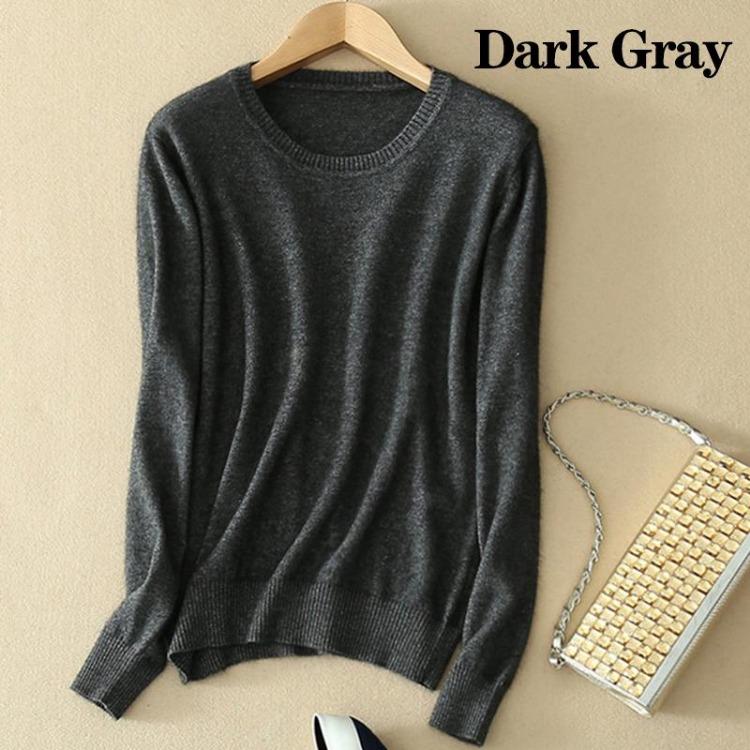 Cozy Cashmere Fuzzy Pullover Sweater Crew Fit Women Slim Knitted Neck Wool Black Red