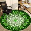 1pc Green Floral Pattern Chair Carpet for Office, Soft Flannel Throw Mat, Perfect for Office,Holiday Party Decoration Choice Yy251113185
