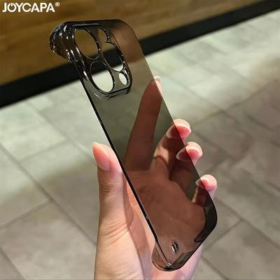 Ultra Thin Transparent Frameless Case For iPhone 16 15 14 13 12 Mini 11 Pro Max X XR XS Plus Hard Plastic Slim Shockproof Cover