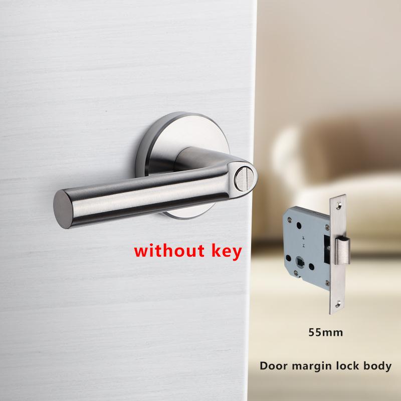 304 Stainless Steel Fire Door Fire Door Lock With Key Three-lever Handle Lock Replacement Ball Lock Bathroom Keyless Door Lock