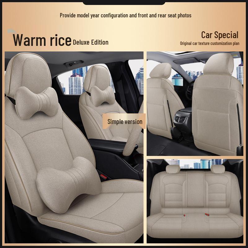 Toyota Corolla All-Season Linen Seat Covers, 5-Seat Full-Surround Design