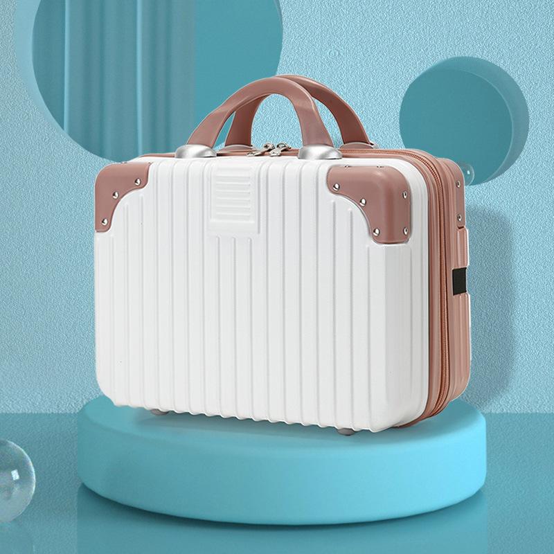 New Minimalist Style Portable Suitcase 14 Inch 16 Inch Makeup Box with Small Mini Travel Password Box Storage Bag As A Souvenir