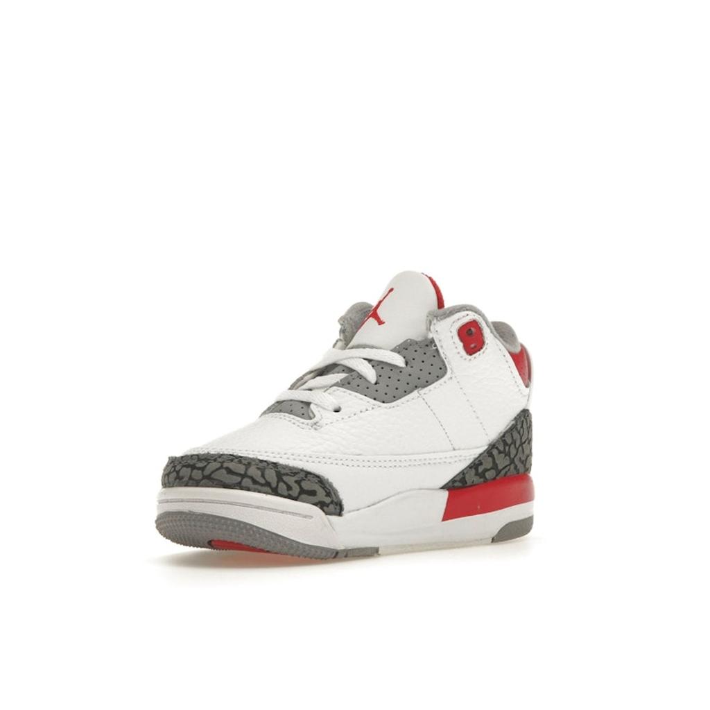 Air Jordan 3 Retro TD Fire Red 2022 Baby Sneakers White Cement-Grey Black DM0968-160