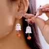 Ghost Pumpkin Ear Studs Zinc Zinc Alloy Ghost Dangle Earrings Punk Halloween Earrings  Unisex