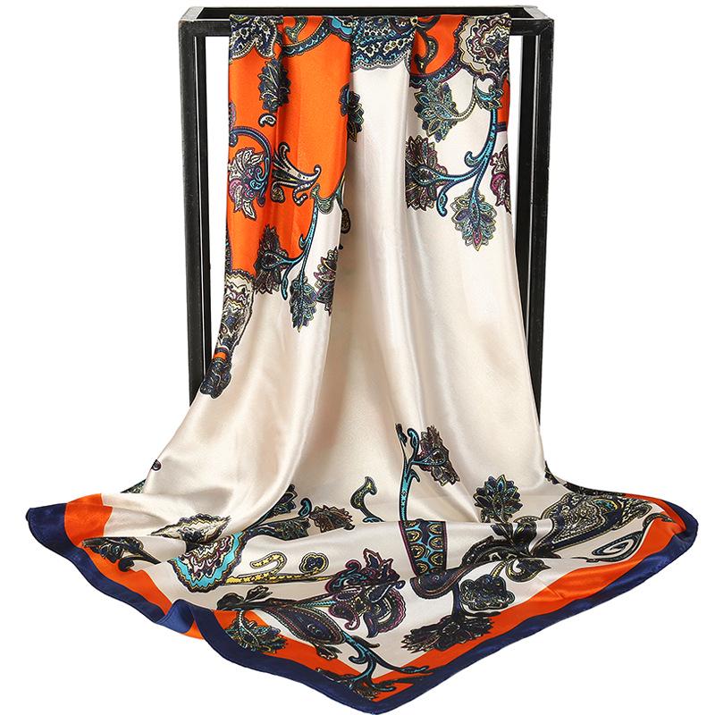 90 Large Silk Scarf for Women - Spring/Autumn Korean Style Satin Neckerchief, Mother's Day Gift
