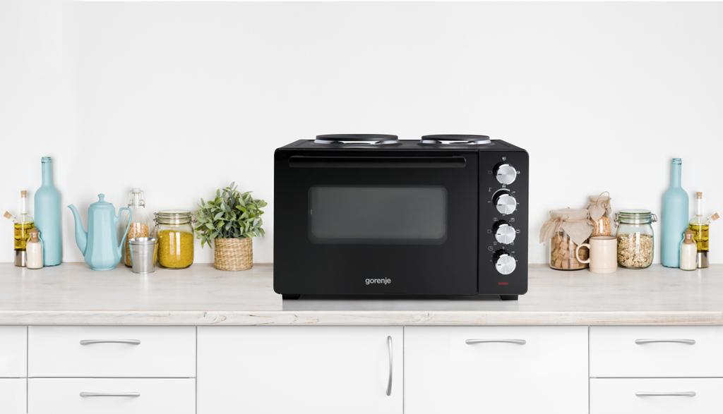 Gorenje | Minibackofen | OM30GBX | 30 l | Anzahl der Kochzonen: 2 | 1600 W | Schwarz