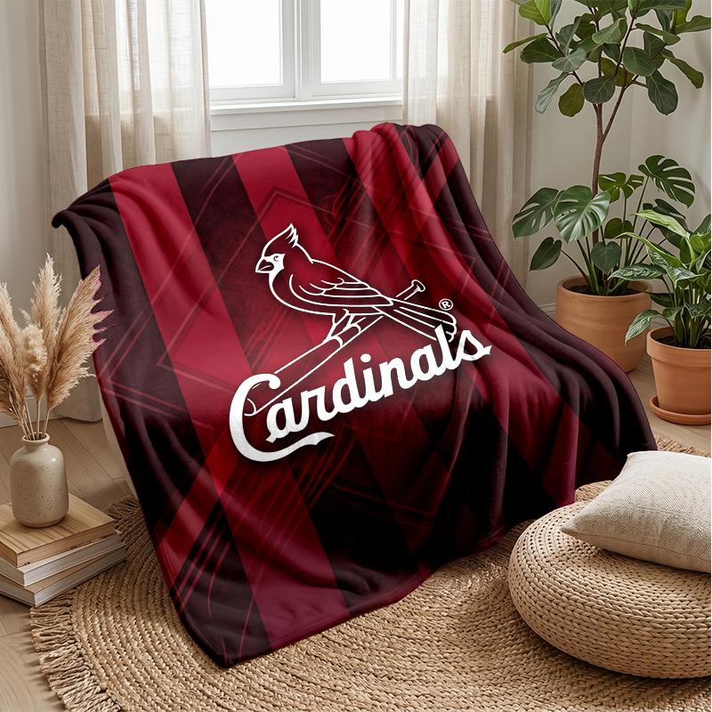 St. Louis Cardinals Flannel Fleece Blanket Cozy Warm Throw Blanket For Couch Bed Travel All Season Use