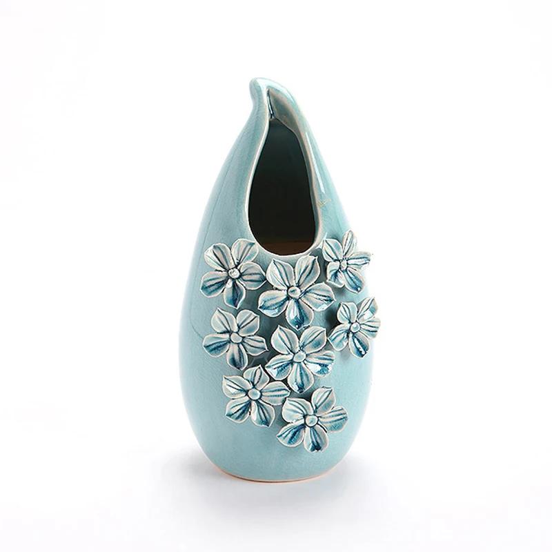 Light Luxury Retro Small Vase High End Exquisite Desktop Decoration Home Ceramic Flower Vase Fashionable Living Room Decoration