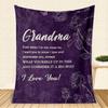 1PC Gift Blanket throw for Mama Grandma Anniversary Birthday Gifts I Love you Presents Festival Gifts Soft Warm all season use