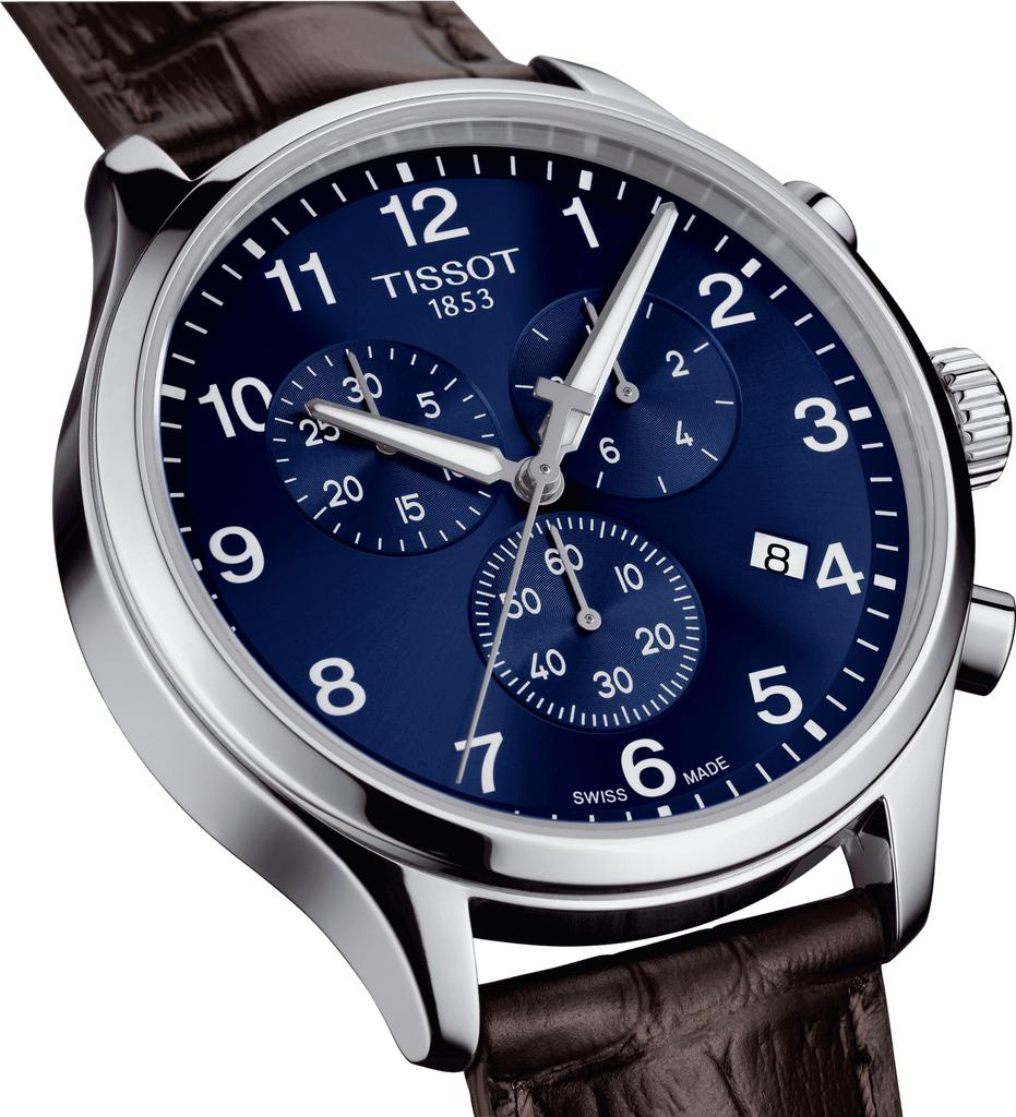 Tissot Leather Strap blue Dial Men's Fashion Watch T116.617.16.047.00