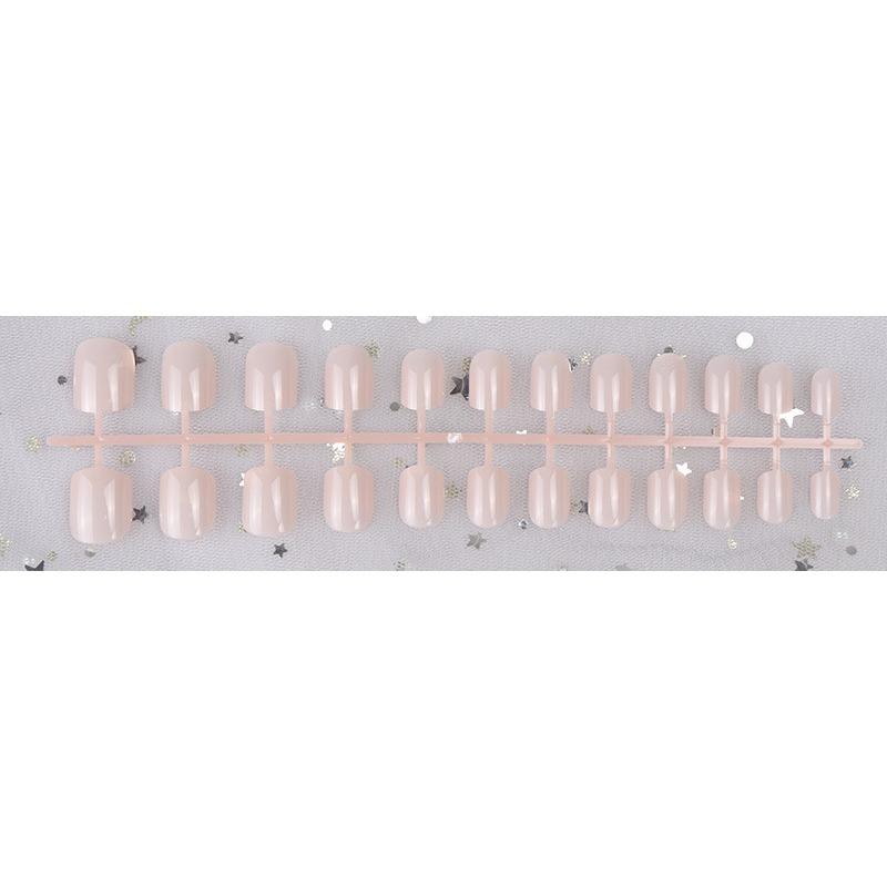 Piesă de unghie cu cap pătrat scurt, albă, fără bandă de etanșare, purtare unghie, plasture mare pentru unghii pentru copii, unghie falsă detașabilă