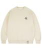 GRAVER [Unisex] Flower Board Embroidered Smile Sweatshirt_Cream