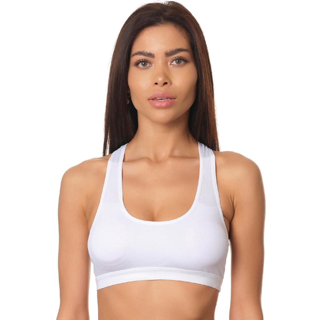 Sport-Bustier mit gekämmter Watte und dickem Riemen