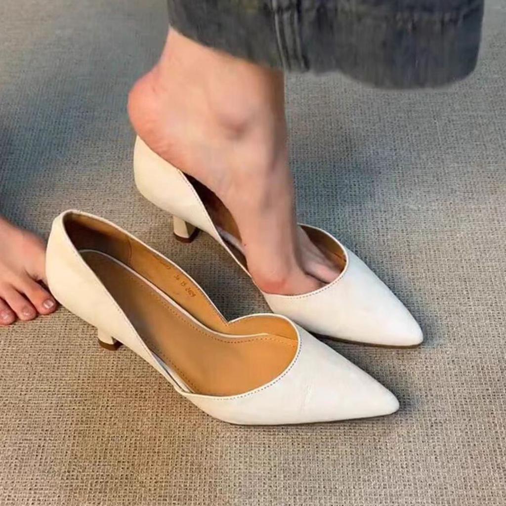 Mode Damen Spitzschuhe High Heels Schuhe Sommer Neu Damen Sandalen 2025 Luxus Sexy Arbeit Lederschuhe Marke Kleid Pumps Schuhe Mujer