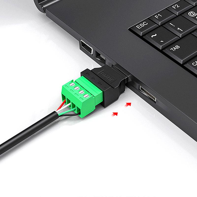 1Pc Usb 2.0 Type A Usb Connector Usb Plug Adapter Connector Jack With Shield Type-A 4-Pin Male/Female Plug Screw Terminal Plug