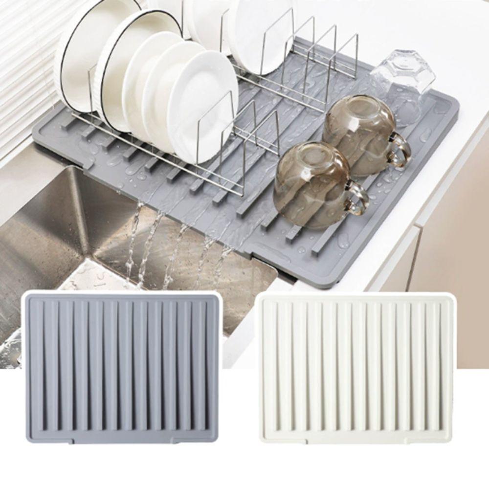 Non-slip Tableware Drainage Mat Slope Diversion Design Kitchen Sink Drain Pad Counter Top