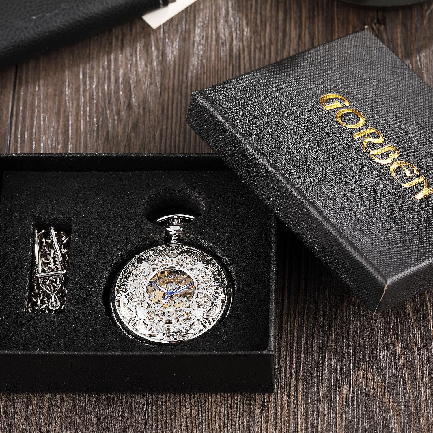 Автоматические механические карманные часы с откидной крышкой — фото 3