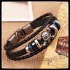 One Piece Anime 2D Peripheral Bracelet Handmade Retro Cowhide Accessories Bracelet Designed for Men European Plus American Xmas Gifts