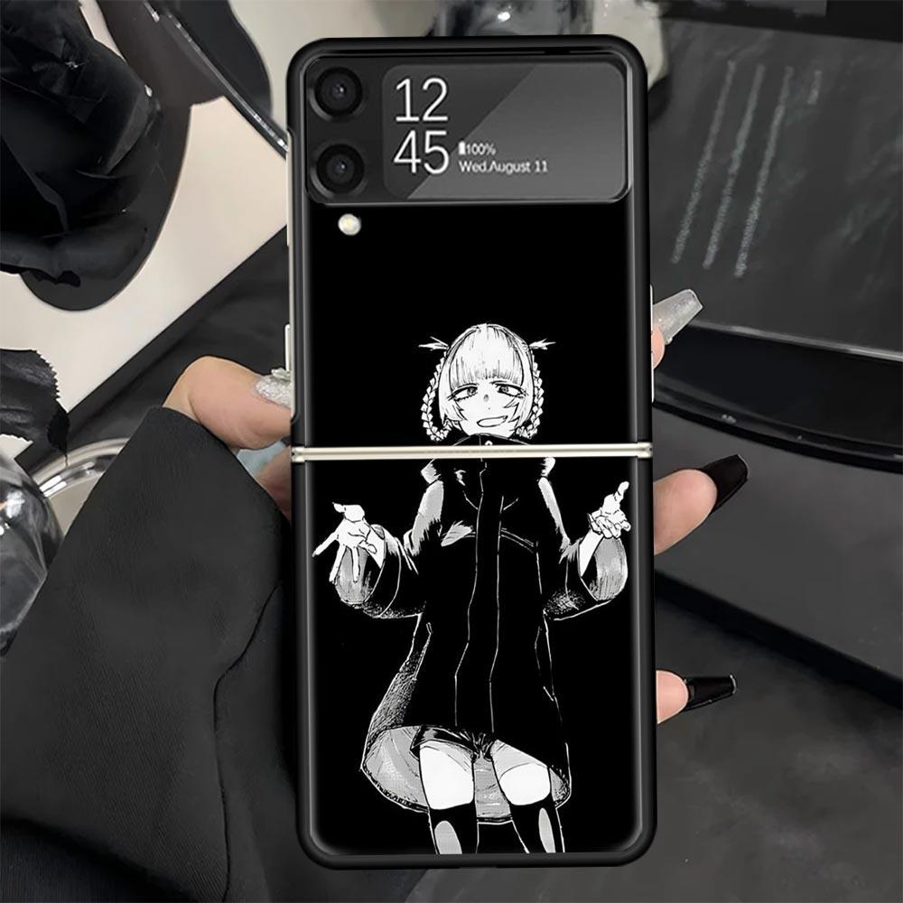 Nazuna Nanakusa Anime Phone Case for Samsung Galaxy Z Flip 7 6 5 4 3 5G Black Cover ZFlip7 ZFlip6 ZFlip5 ZFlip4 ZFlip3 Fundas Ga