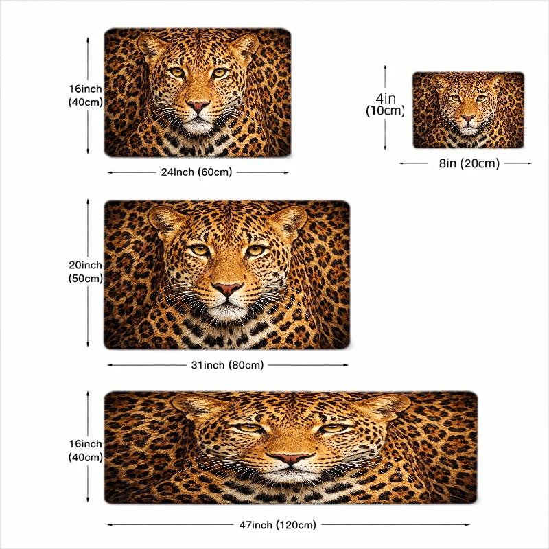1Pcs Anti Fatigue Kitchen Rugs,  Leopard Print Waterproof Non-Slip Thick Cushioned Kitchen Mat Heavy Duty Comfort Standing Mat for Kitchen