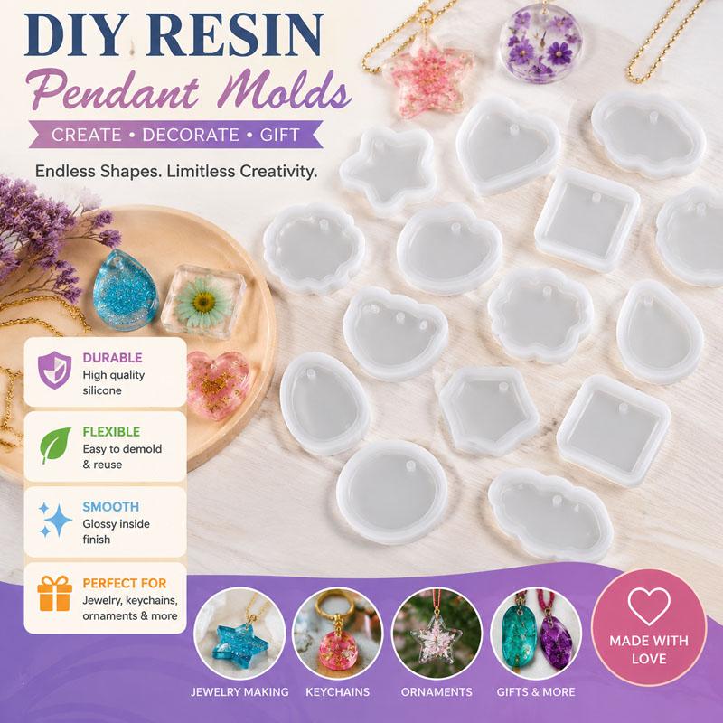 Non Stick Silicone Resin Mold High Quality Durable for Crystal Epoxy Pendant Single Drop Shaped Jewelry Casting
